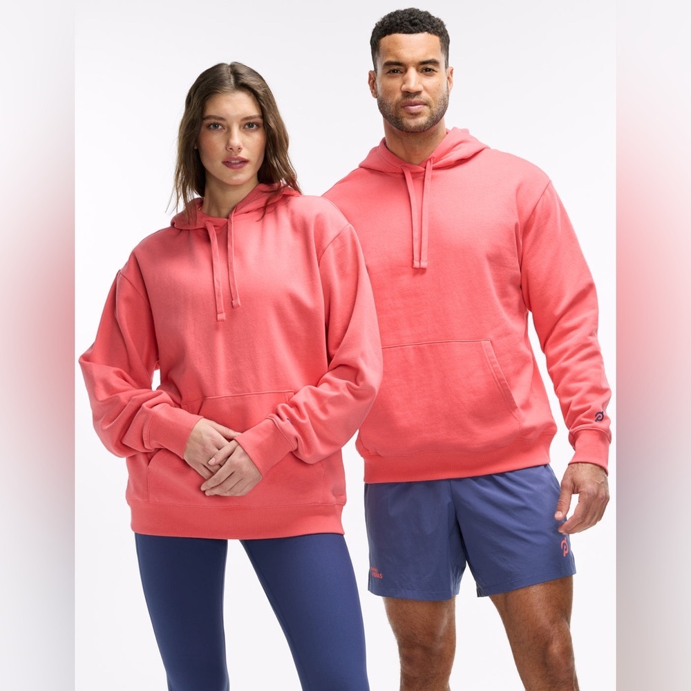 Peloton Oversized Soft Fleece Hoodie in Coral
